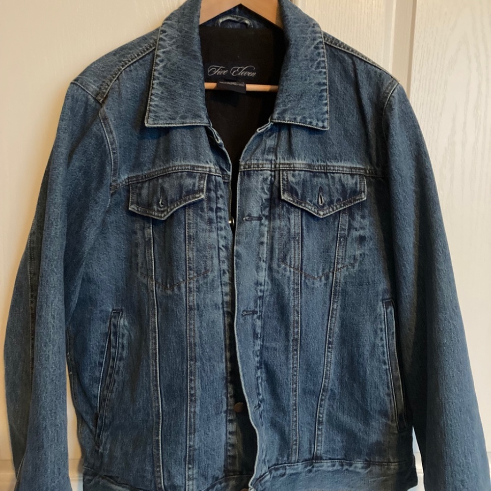 Mens 5.11 Tactical Denim Jacket with black liner and internal pockets
